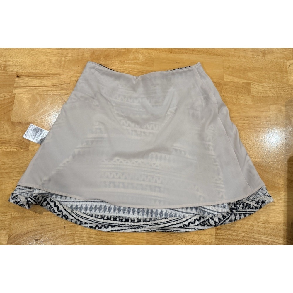 Banana Republic Sz. 0  Jacquard Tribal Geometric Midi Skirt Cream Black 2016 - Picture 8 of 11